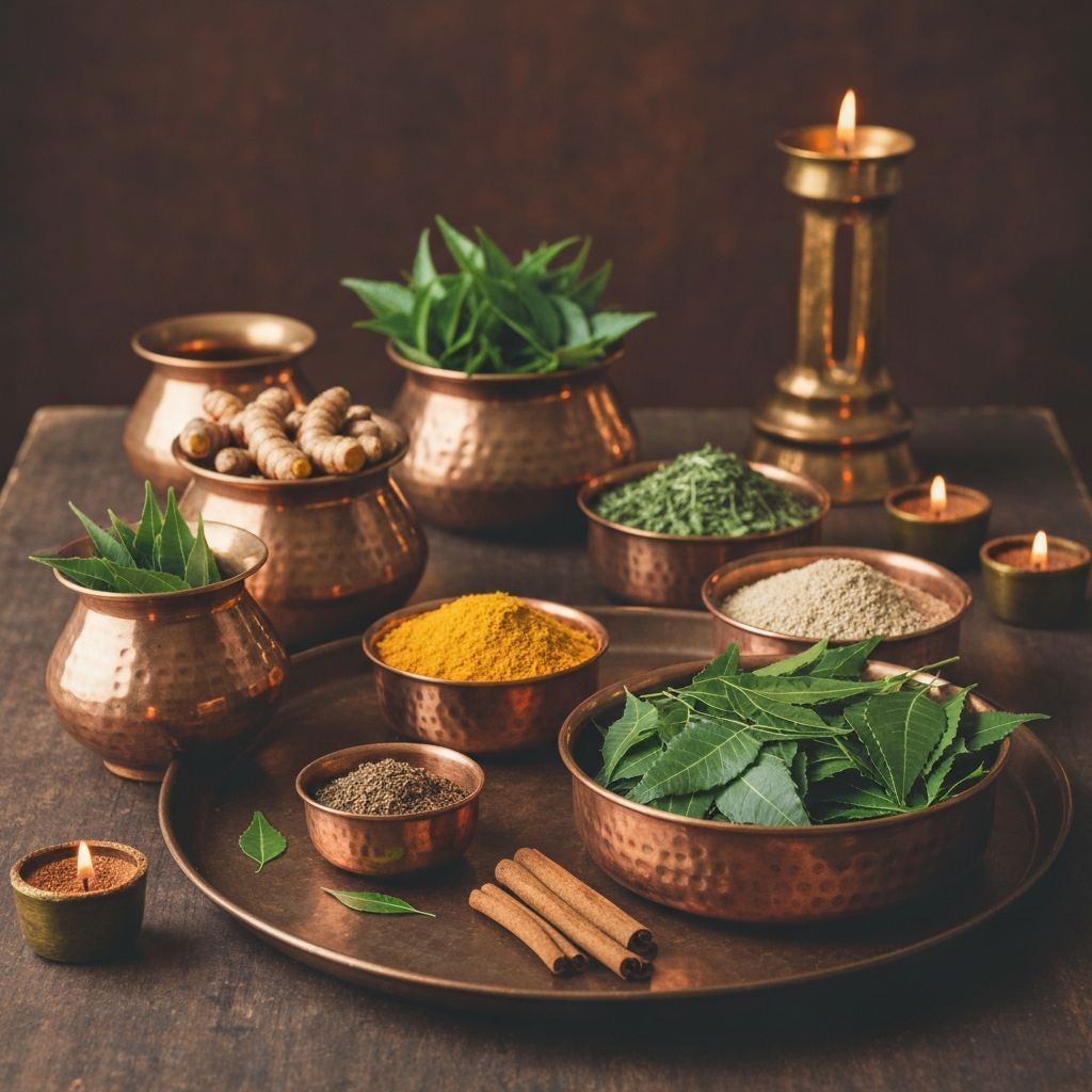 Traditional Ayurvedic herbs and therapeutic ingredients used in Still Point programmes